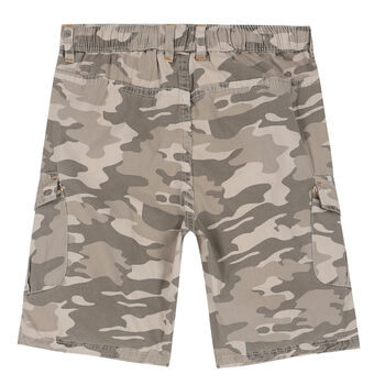 Boys Beige Camouflage Shorts