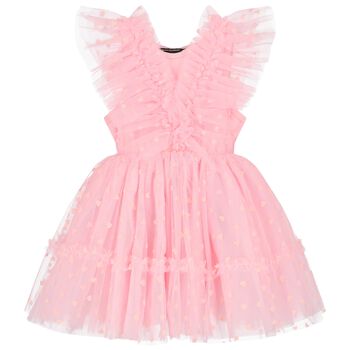 Baby Girls Pink Heart Tulle Dress