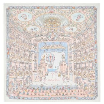 Ivory & Blue Ballet de Paris Baby Carr&eacute; Swaddle Blanket