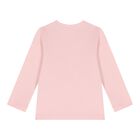 Baby Girls Pink Logo Long Sleeve Top, 2, hi-res