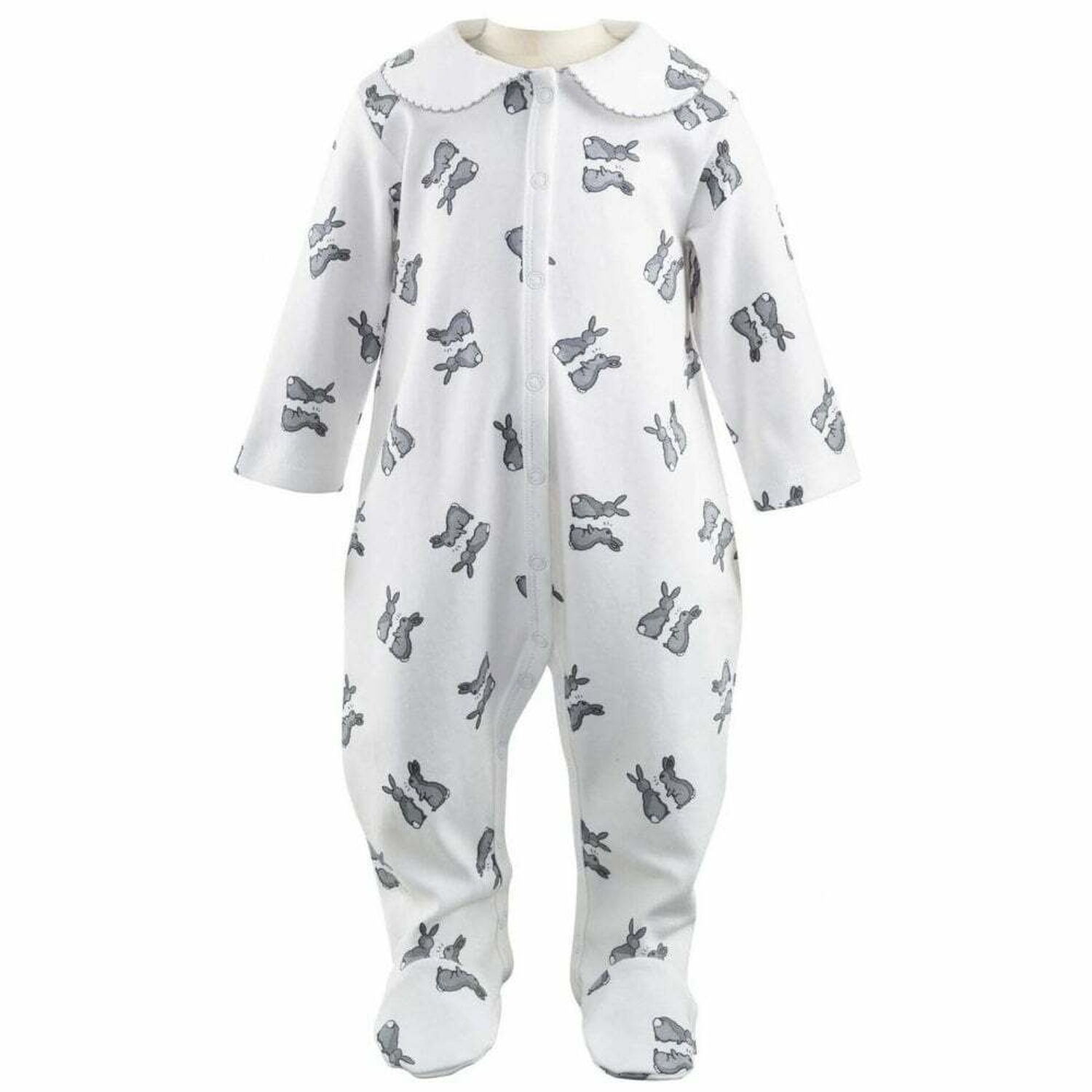 Ivory Bunny Babygrow, 1, hi-res