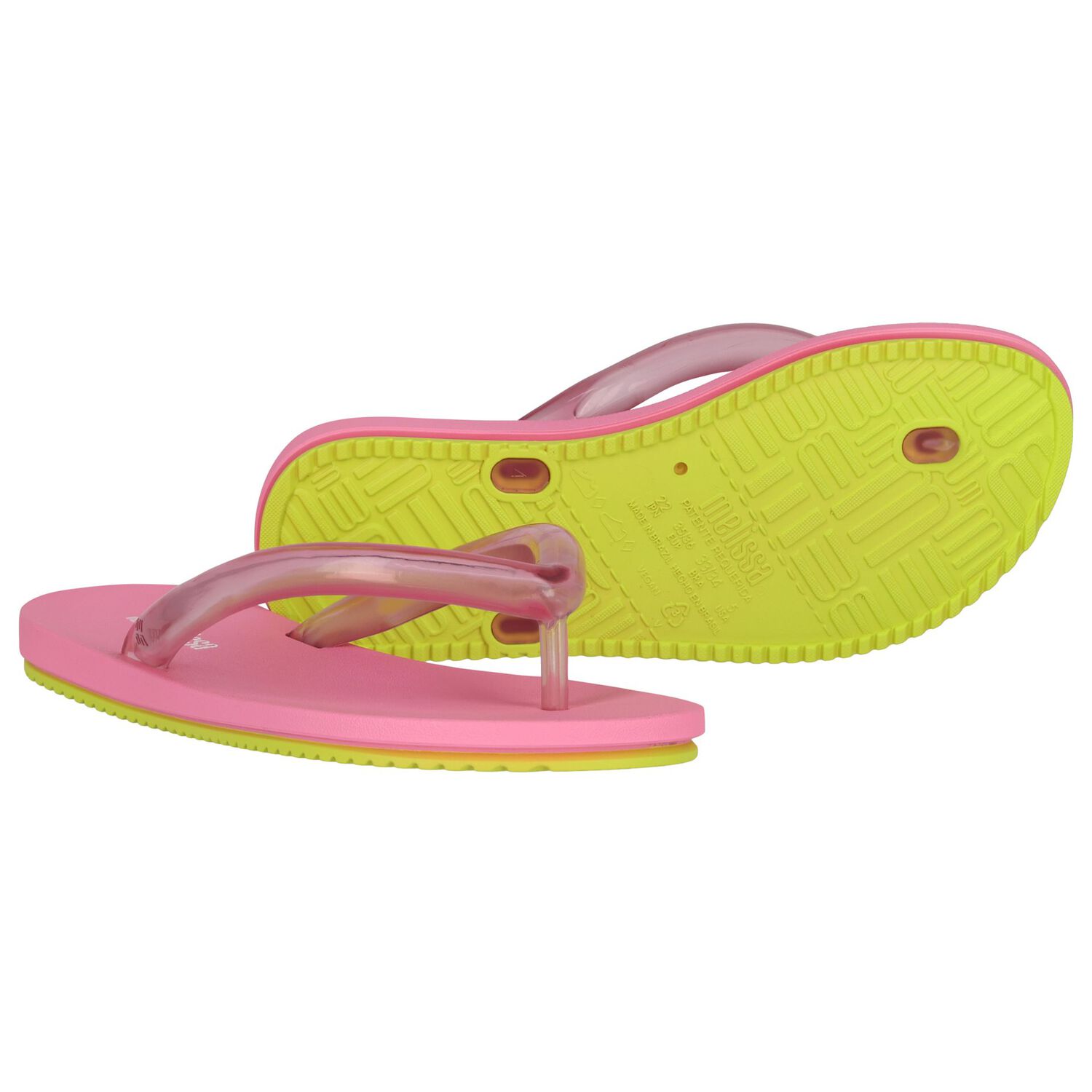 Girls Pink Logo Flip Flops, 1, hi-res