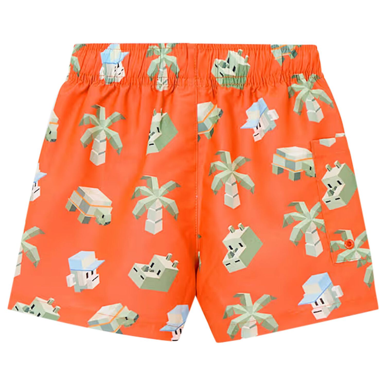 Boys Orange Swim Shorts, 1, hi-res