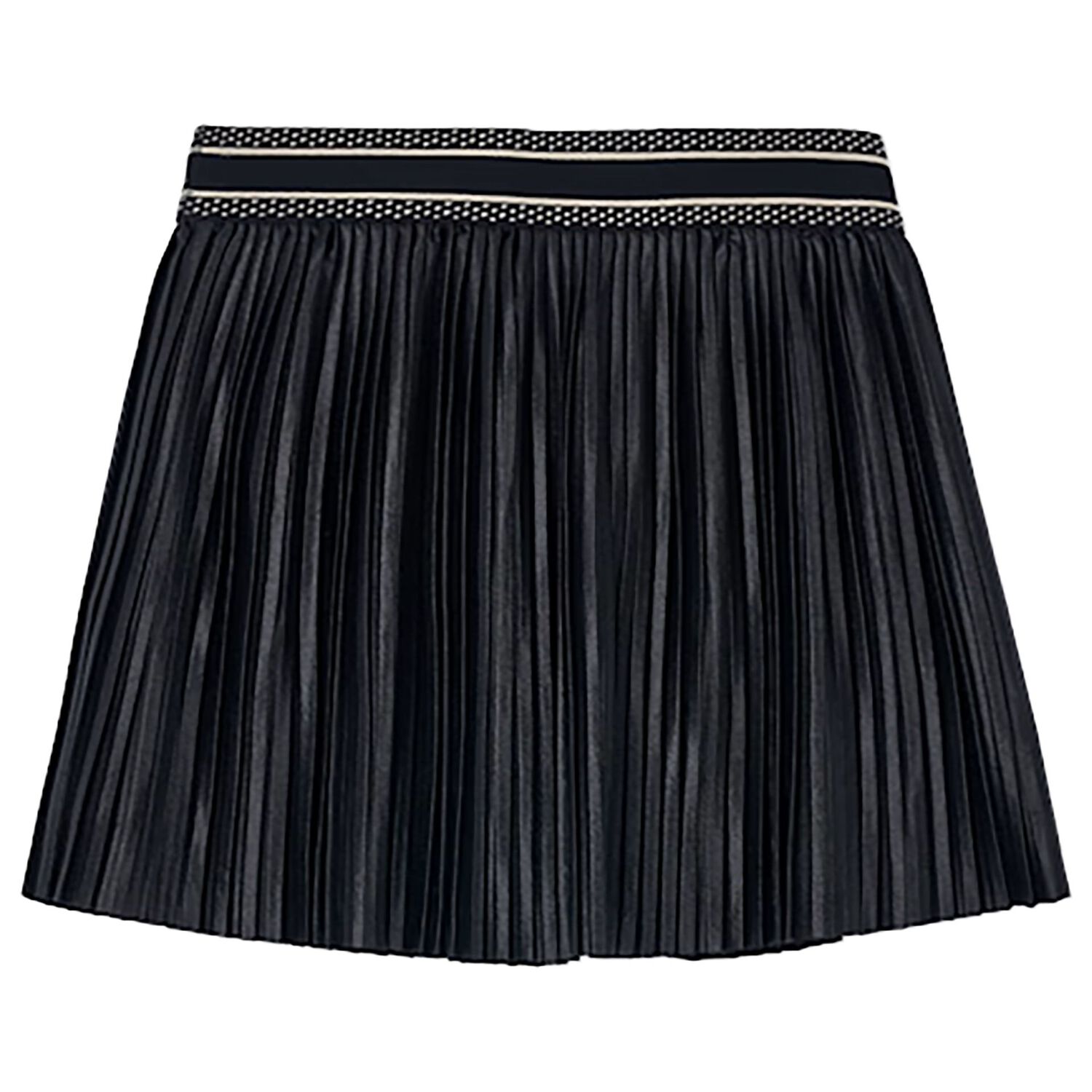 Girls Black Pleated Skirt, 1, hi-res
