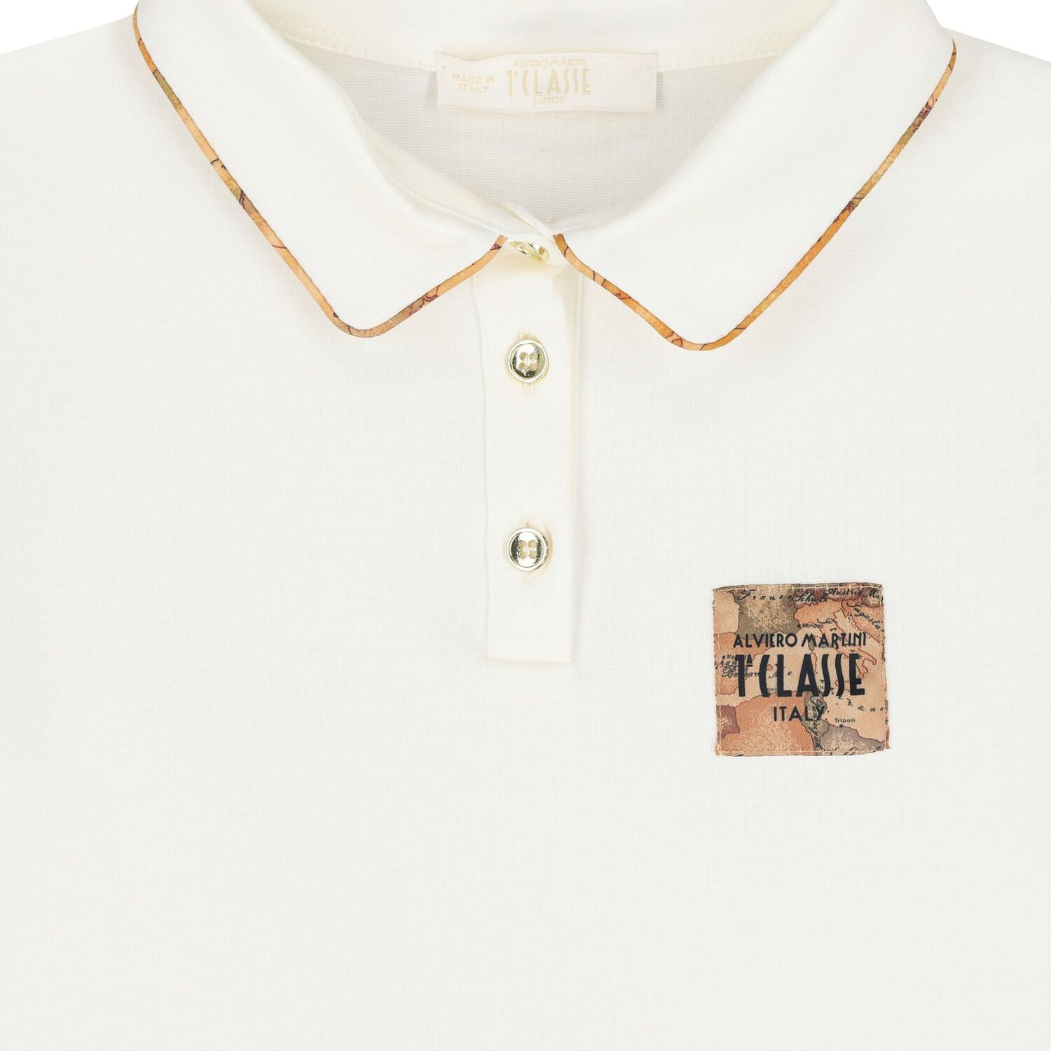 Girls Ivory & Beige Geo Map Dress, 1, hi-res