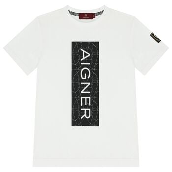 Boys White Logo T-Shirt