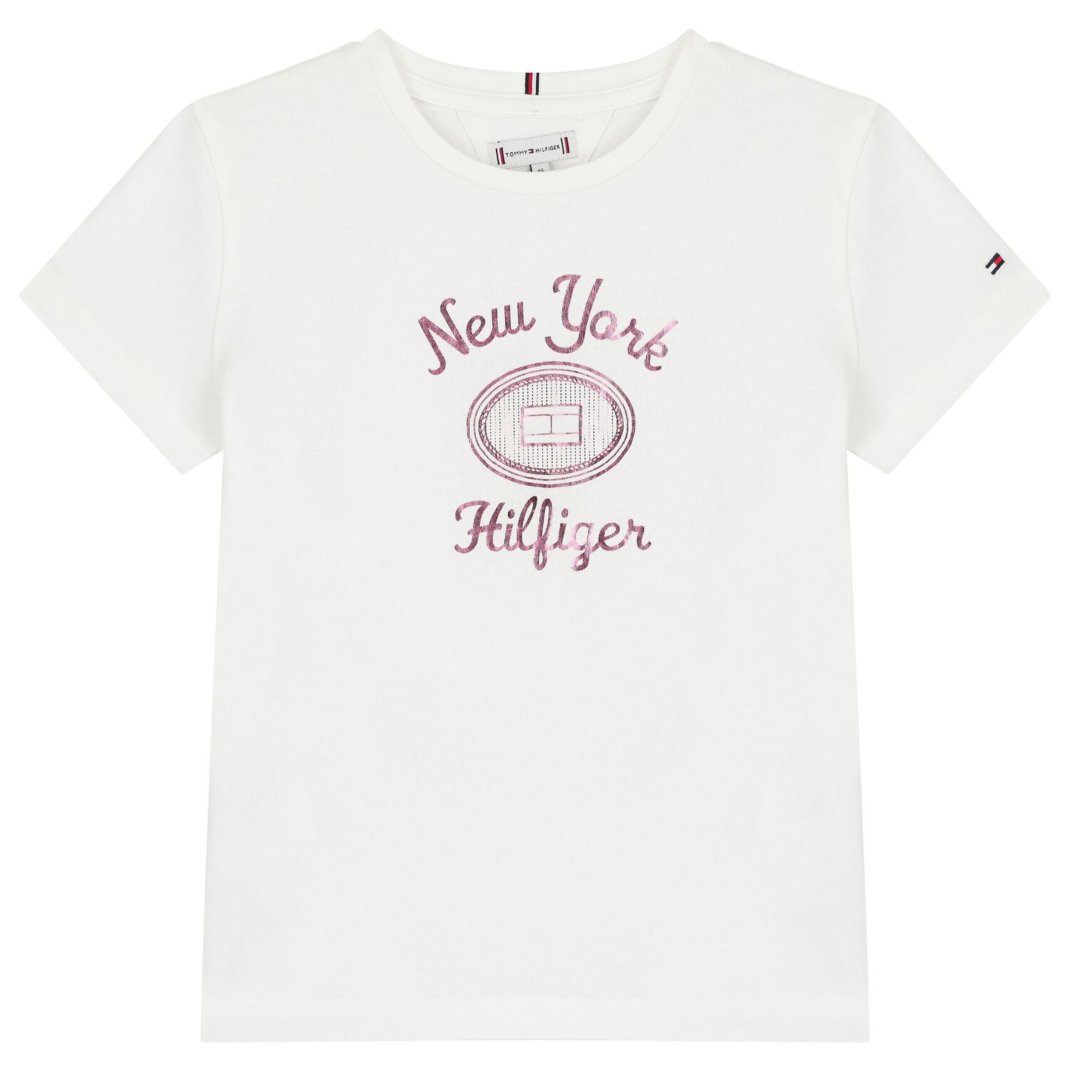 Girls White Logo T-Shirt, 3, hi-res image number null