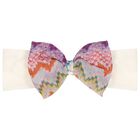 Baby Girls Ivory Bow Headband, 1, hi-res