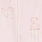 Baby Girls Pink Bear Babygrow, 1, hi-res