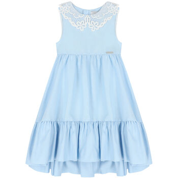 Girls Blue & Ivory Dress