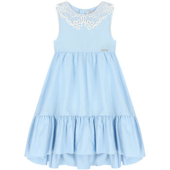 Girls Blue & Ivory Dress