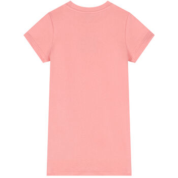 Girls Pink Logo T-Shirt Dress