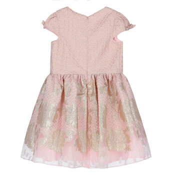 Girls Pink & Gold Special Occasion Dress