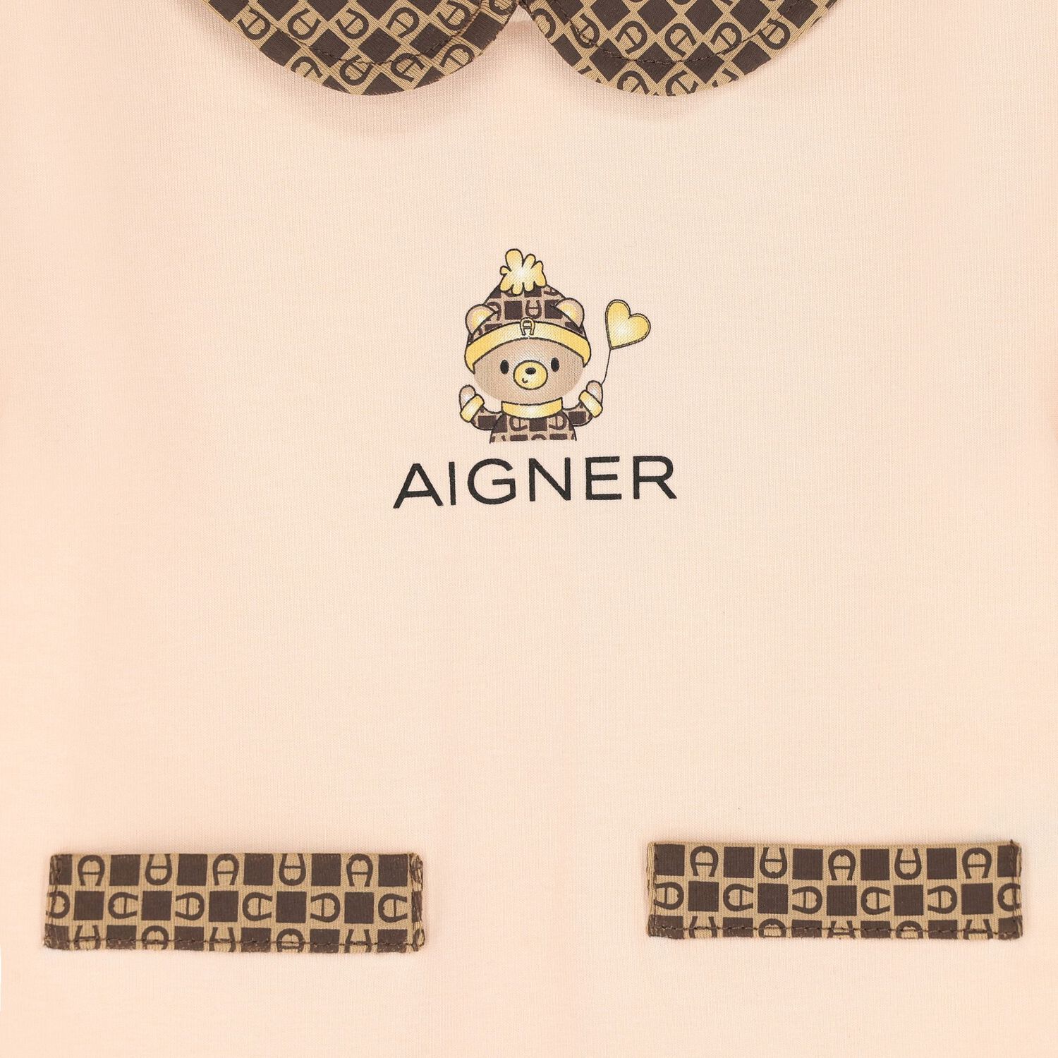 طقم افرول بنات بشعار تيدي باللون الوردي , 1, hi-res