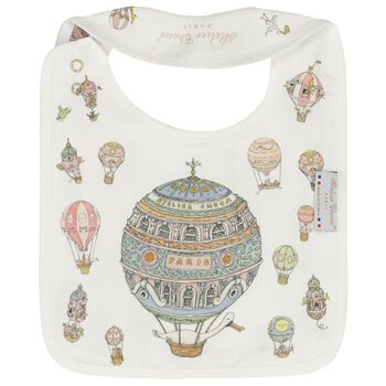 Ivory Hot Air Balloon Baby Bib