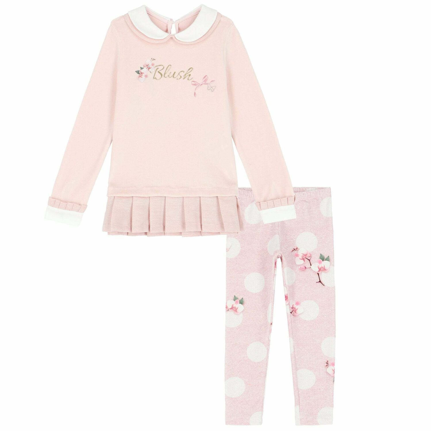 Girls Pink Printed Leggings Set, 1, hi-res image number null