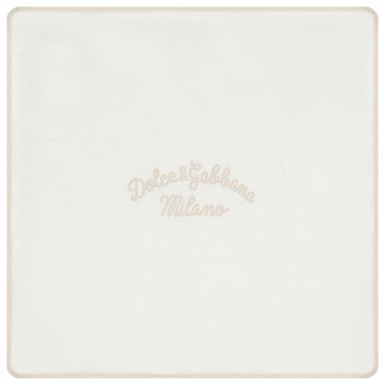 Ivory & Beige Logo Baby Blanket