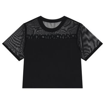 Girls Mini Me Black Logo T-Shirt