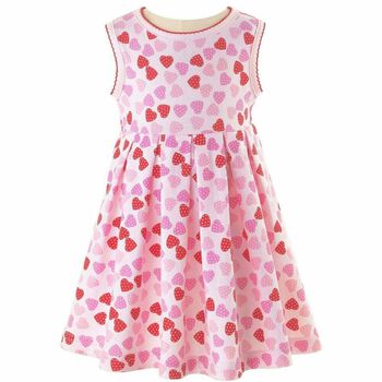 Younger Girls Pink Heart Dress