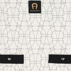 Girls Ivory & Black Logo Dress, 1, hi-res