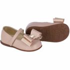 حذاء مطرز باللون البيج للبنات, 1, hi-res