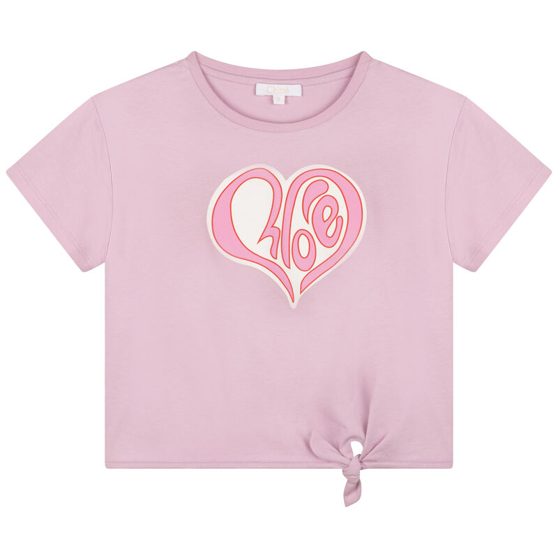 Girls Pink Logo T-Shirt, 4, hi-res image number null