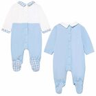 Boys Blue Babygrows (2 Pack), 1, hi-res