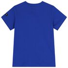 Boys Blue Logo T-Shirt , 3, hi-res