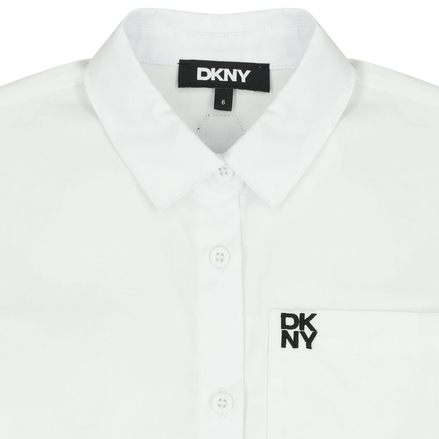 White Embroidered Logo Shirt, 1, hi-res