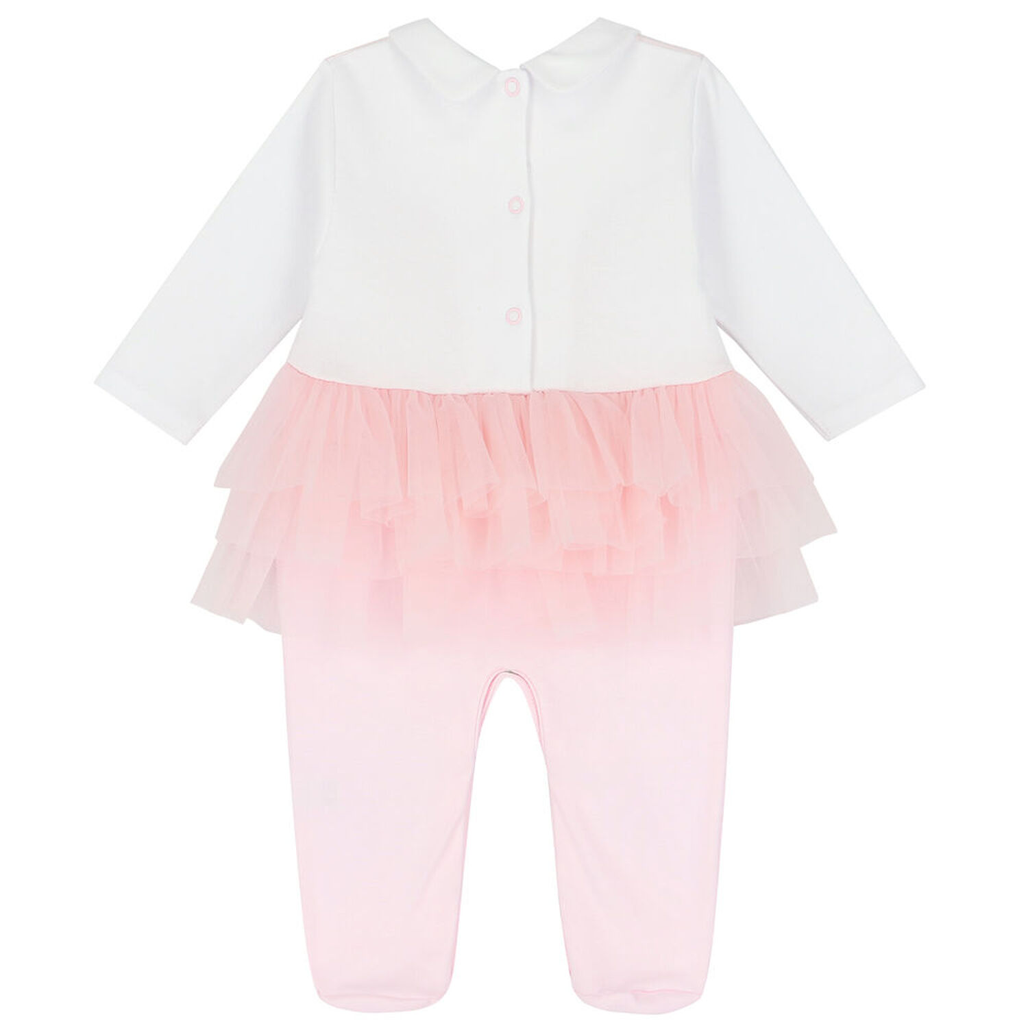 افرول بطبعة الورود باللون الابيض و الوردي للبنات , 1, hi-res