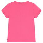 Girls Pink Teddy Bear Logo T-Shirt, 3, hi-res