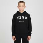 Black Logo Hooded Top, 2, hi-res