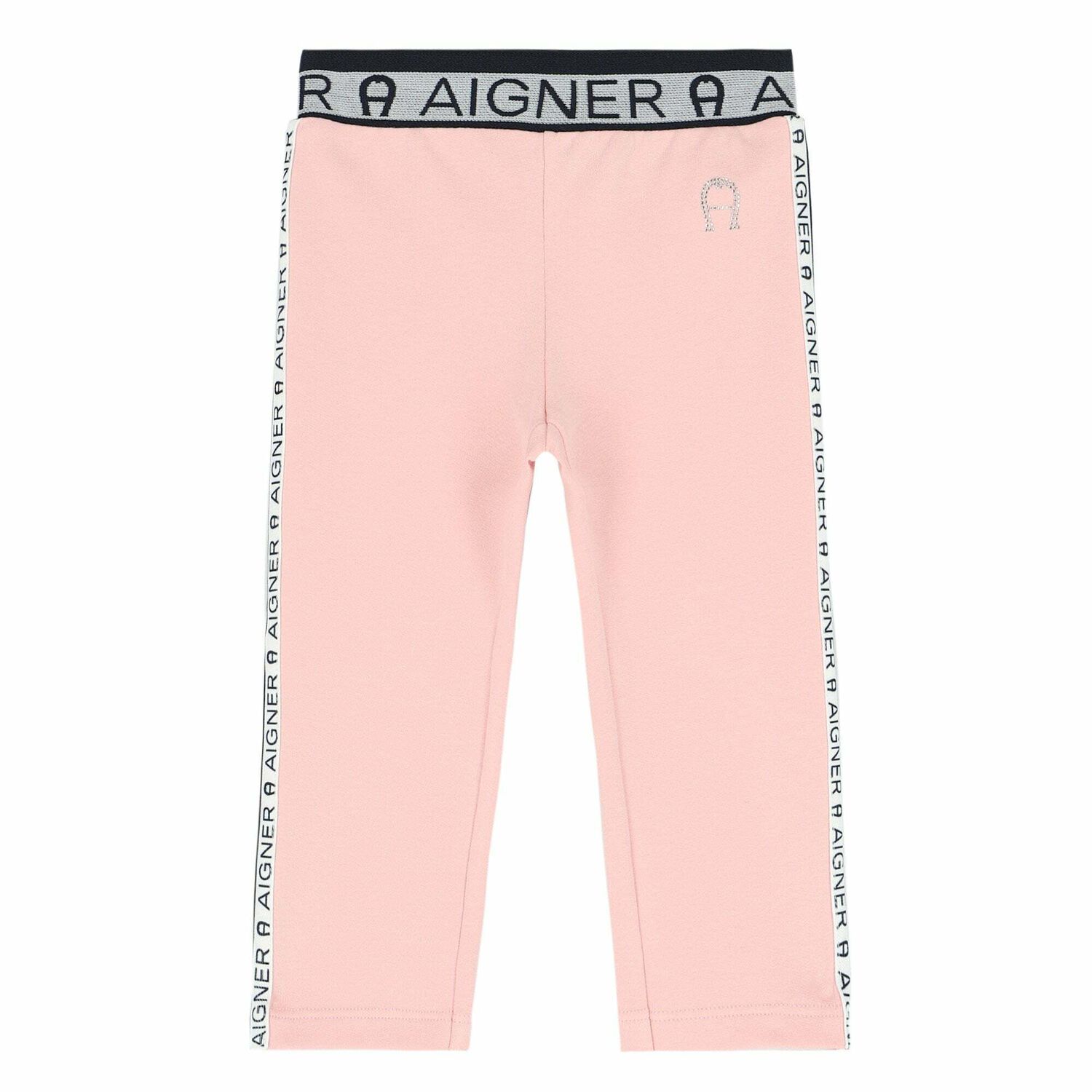 Younger Girls Pink Logo Leggings, 1, hi-res image number null