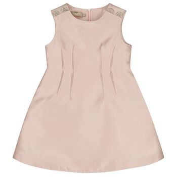 Girls Pink Satin Dress Skirt