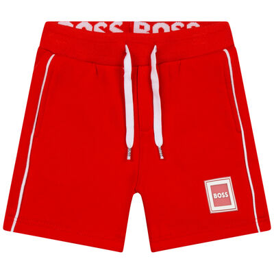 Younger Boys Red Logo Shorts