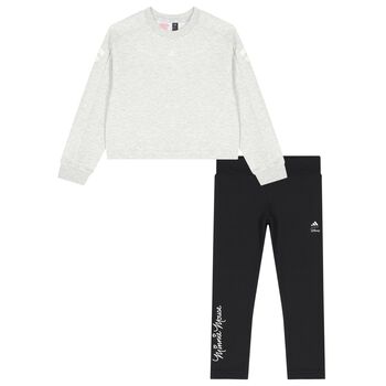 Girls Grey & Black Minnie Mouse Disney Leggings Set