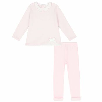 Girls Pink Stripe Pyjamas