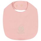 Baby Girls Pink Logo Bib, 3, hi-res