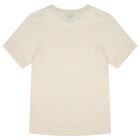 Boys Beige & Black Logo T-Shirt, 1, hi-res