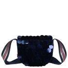 حقيبة يد للبنات مطرزة  بالشعار باللون الكحلي, 1, hi-res