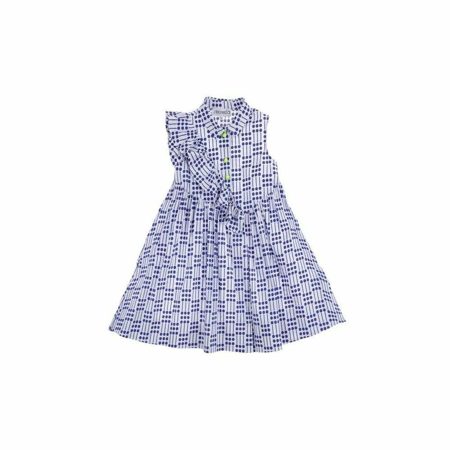 Girls White & Blue Dress, 1, hi-res image number null