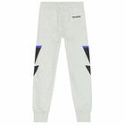 Boys Grey Thunderbolt Joggers, 1, hi-res