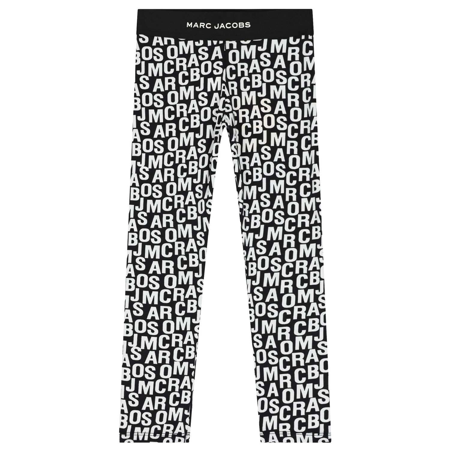 Girls Black & White Logo Leggings, 1, hi-res image number null