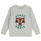 Boys Grey Tiger Logo Sweatshirt, 1, hi-res