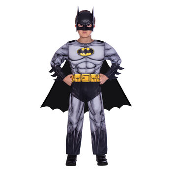 Boys Black & Grey Batman Costume