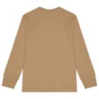 Boys Beige Logo Polo Bear Long Sleeve Top, 1, hi-res