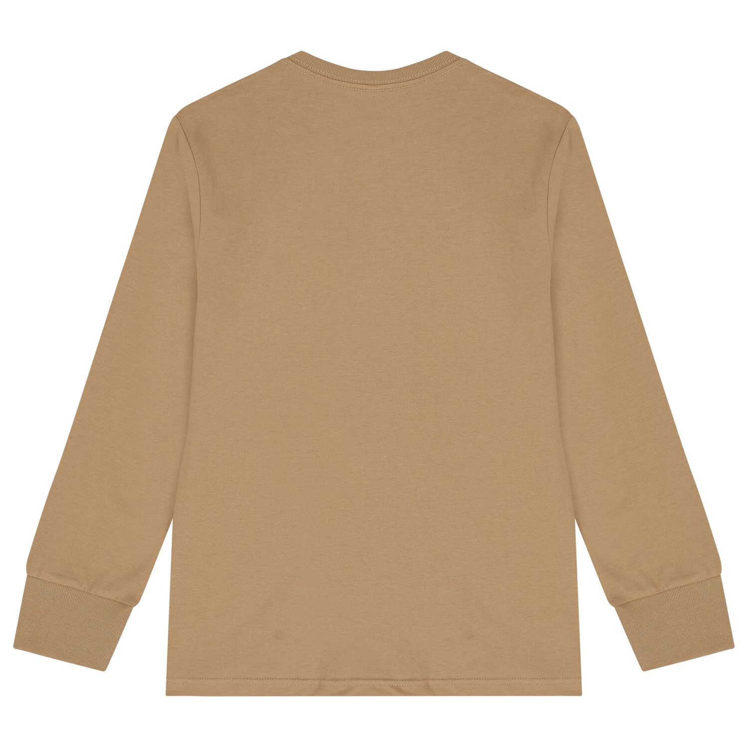 Boys Beige Logo Polo Bear Long Sleeve Top, 1, hi-res