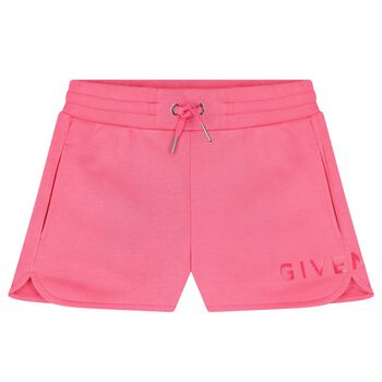 Girls Pink Logo Shorts