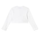 Younger Girls White Cardigan, 2, hi-res