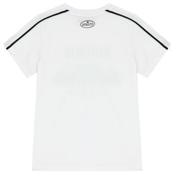 Boys White & Green Logo T-Shirt